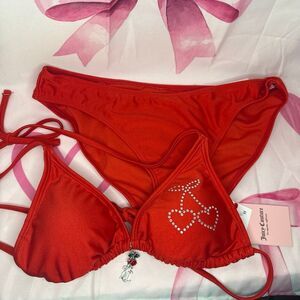 Juicy Couture Cherry Bikini Swimsuit, Medium